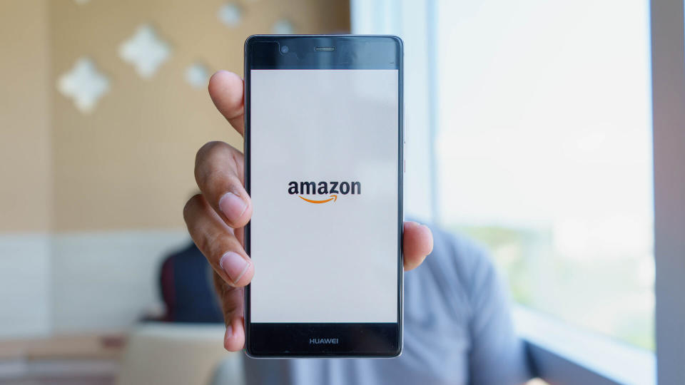 Amazon app on smartphone