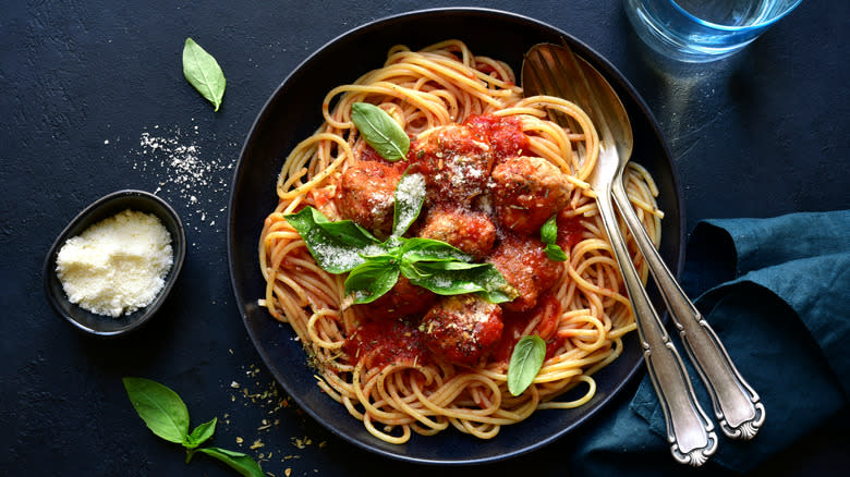 spaghetti and meatballs