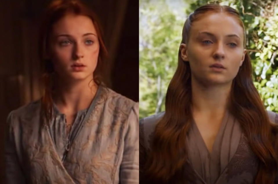Sansa at home versus at King's Landing