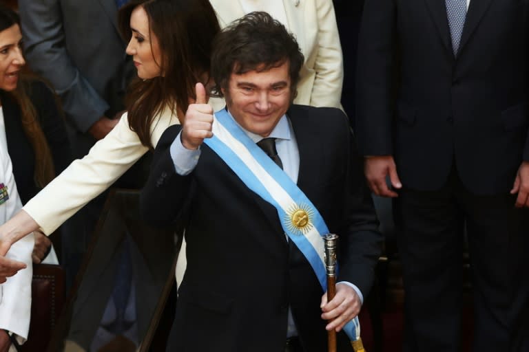 El presidente de Argentina, Javier Milei, el 10 de diciembre de 2024 en Buenos Aires (ALEJANDRO PAGNI)