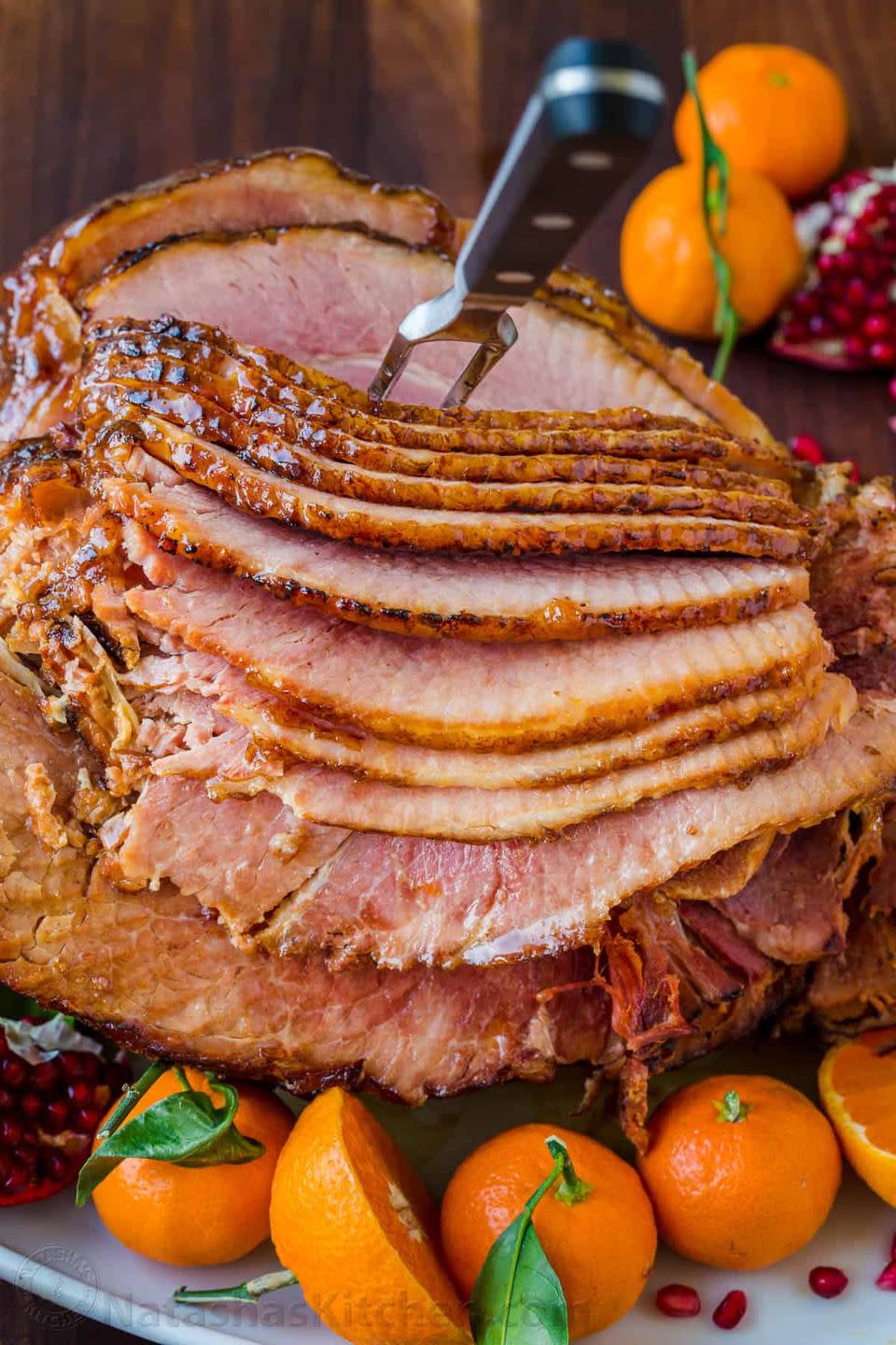 Baked Ham with an Apricot Honey Glaze