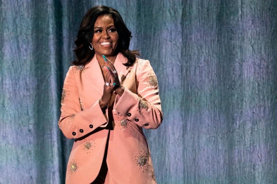 Michelle Obama opens up about going through menopause. (Photo: MARTIN SYLVEST/Ritzau Scanpix/AFP via Getty Images)