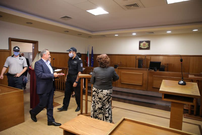 General view shows the courtroom at the Specialised Criminal Court in Sofia