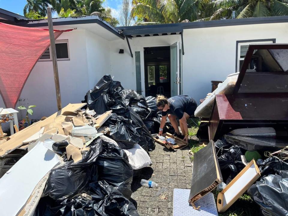 Renee Longini, a nurse anesthetist, emptied out her Fort Lauderdale home, which saw three feet of floodwater during the rainstorm. Longini said it could take four to six months to repair her house. Alex Harris/aharris@miamiherald.com