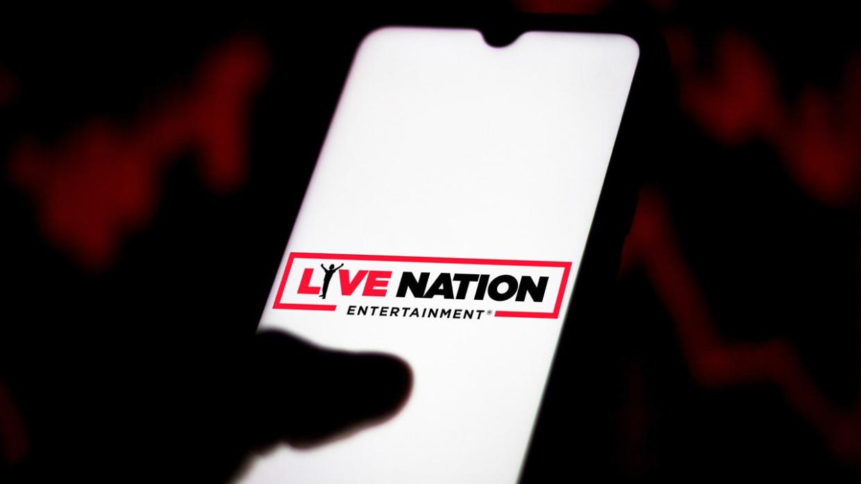 <div>BRAZIL - 2020/06/19: In this photo illustration the Live Nation Entertainment logo seen displayed on a smartphone. (Photo Illustration by Rafael Henrique/SOPA Images/LightRocket via Getty Images)</div> <strong>(Getty Images)</strong>