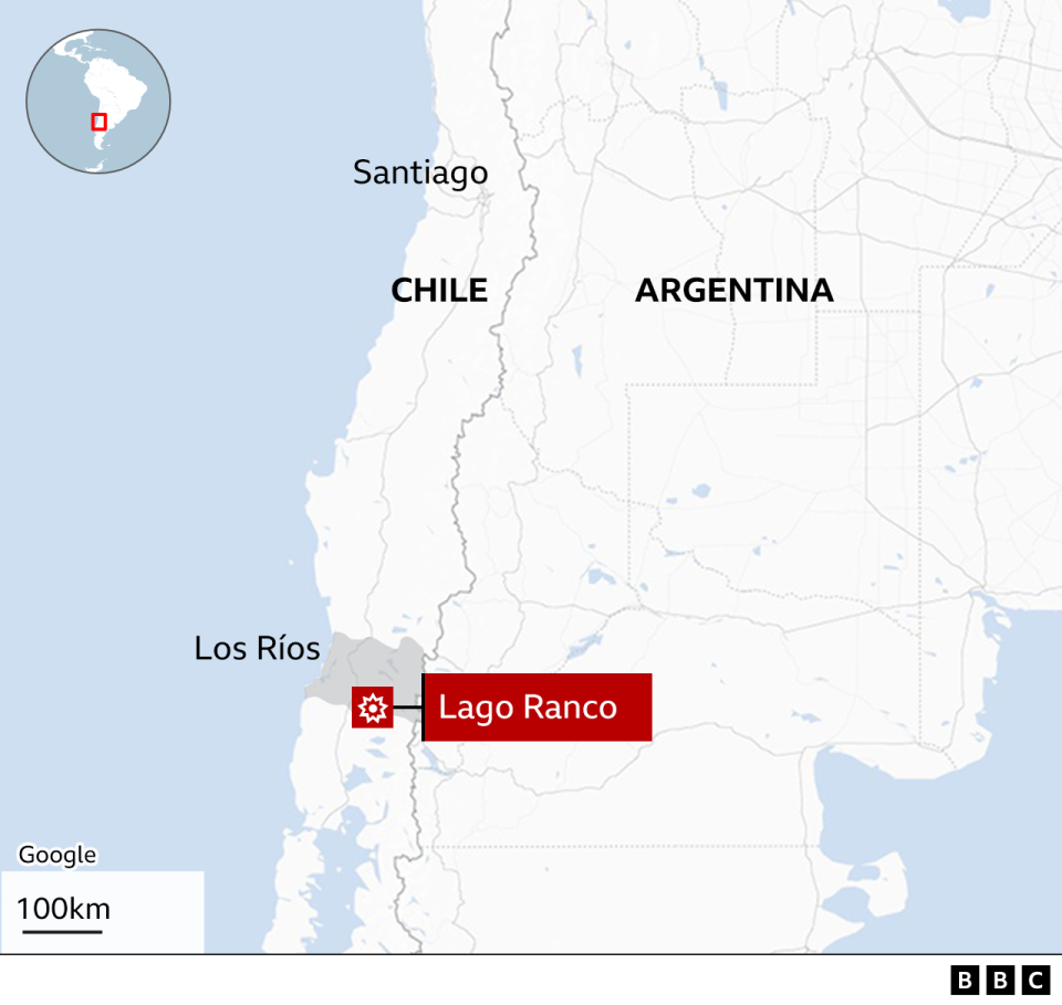 Mapa de la zona del accidente en el que murió Sebastián Piñera