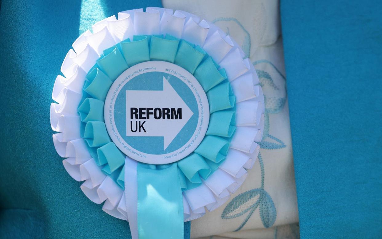 A Reform UK rosette