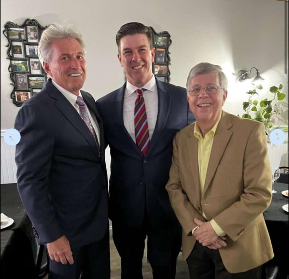 From left, current Oceanport Mayor John "Jay" Coffey, Borough Councilman and newly elected Mayor Thomas Tvrdik and former Oceanport Mayor Thomas Cavanagh Jr.