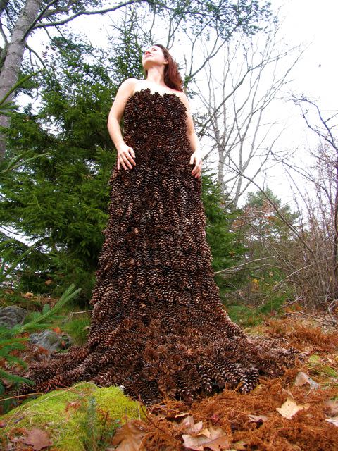 Maine's pine cone dress