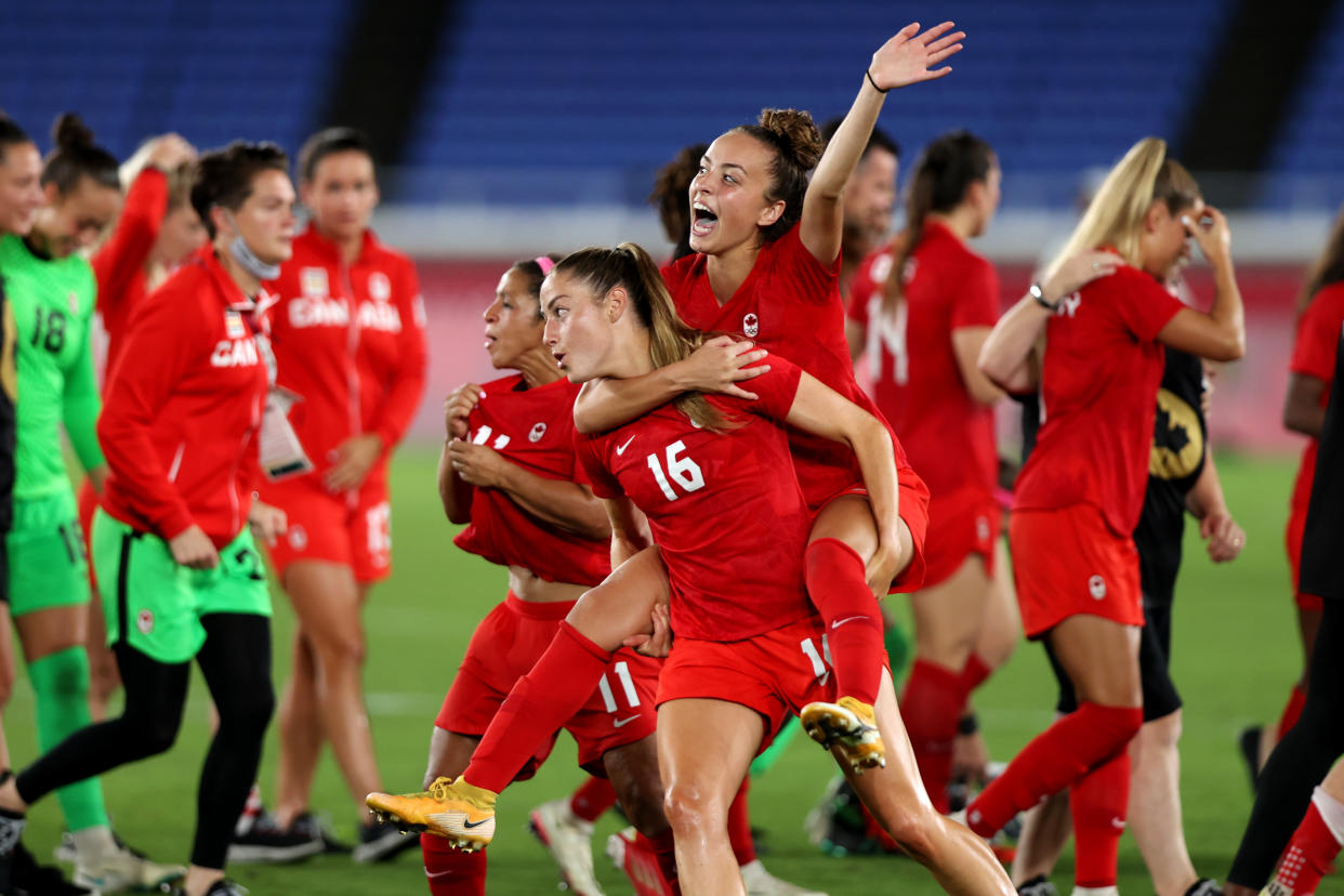 Canada wins gold at Olympics. 