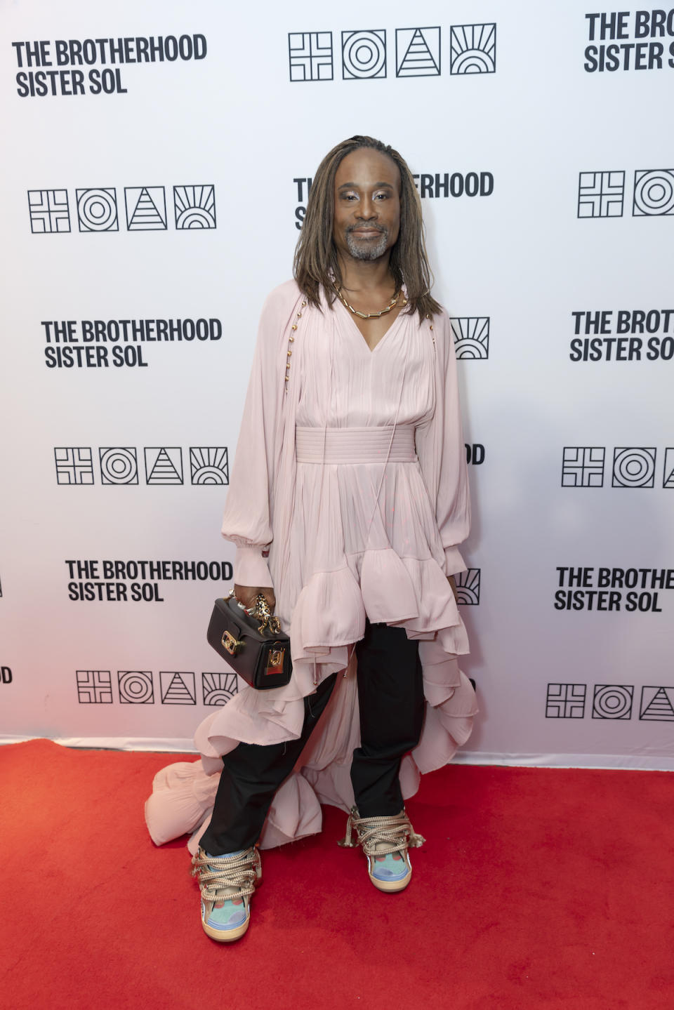 Billy Porter attends the 19th Annual Voices Gala at The Ziegfeld Ballroom in Lanvin shoes on May 9, 2024 in New York City. 