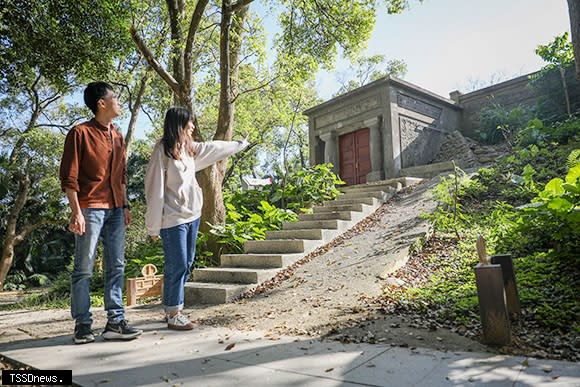 中和區自強公園瑞穗配水池。(新北市政府綠美化環境景觀提供)