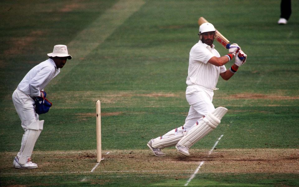 Graham Gooch batting during his 333 against India