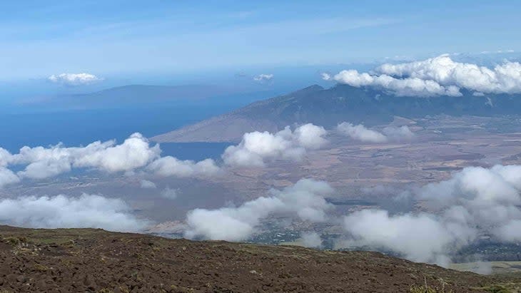 view of sea from summit