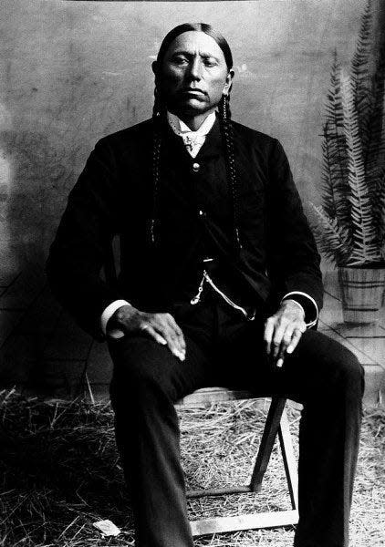 Comanche Chief Quanah Parker kept his long hair, and his wives, but wore whites' clothes when he traveled or went to town. PROVIDED - THE OKLAHOMAN ARCHIVES