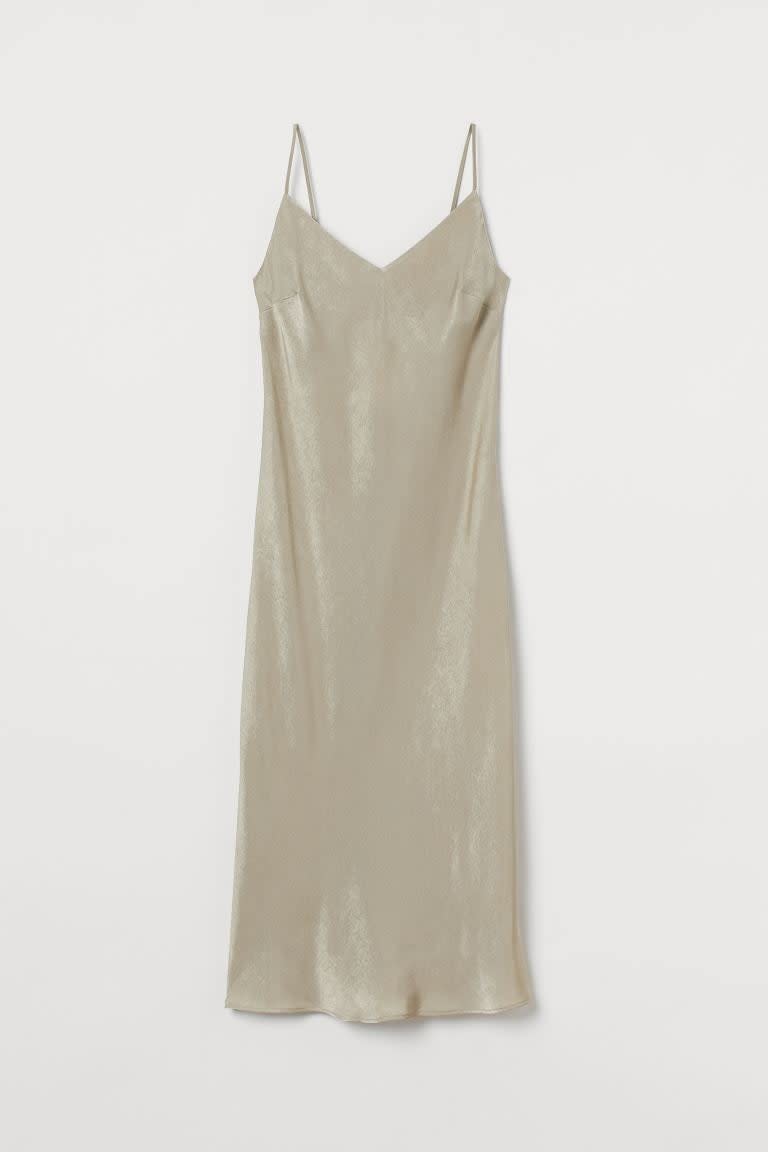 H&M V-Neck Satin Dress