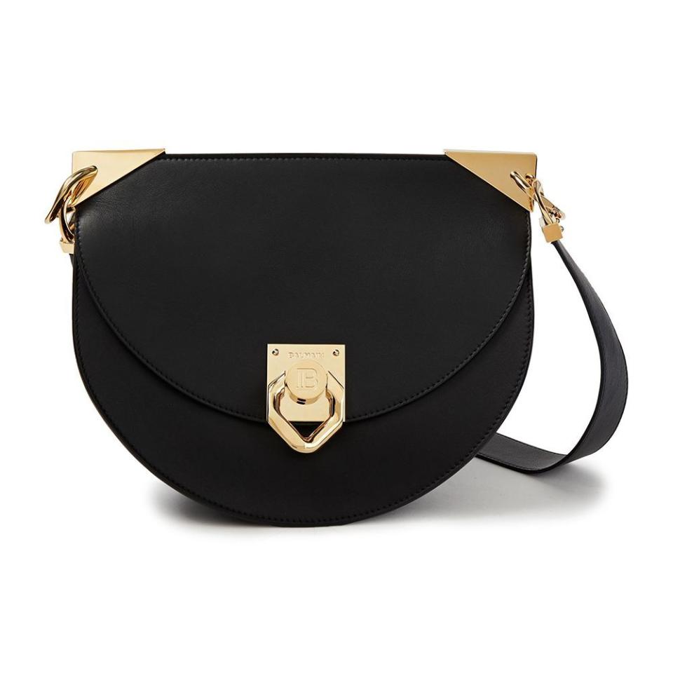 32) Embellished Leather Shoulder Bag