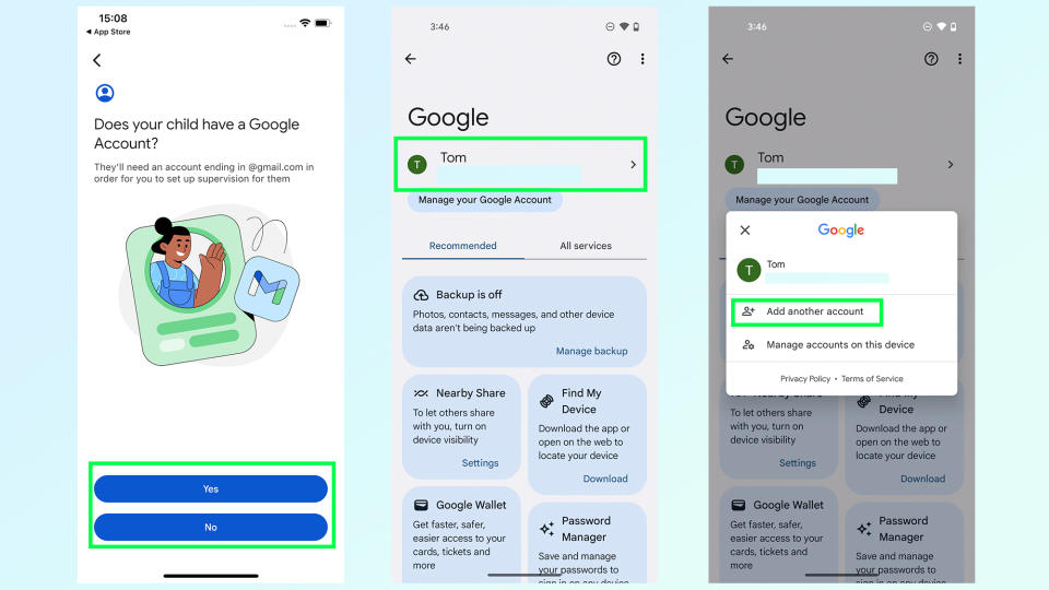 how to set up google family link on iphone