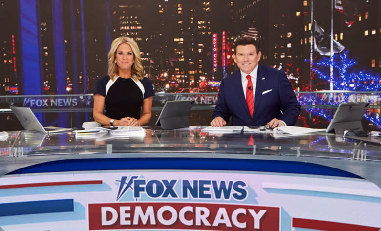 Fox News anchors Bret Baier and Martha MacCallum.