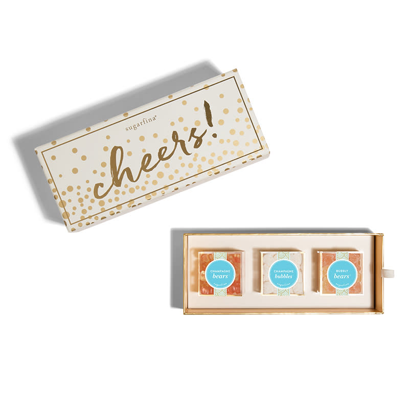 <a rel="nofollow noopener" href="http://rstyle.me/n/cts6i6chdw%20" target="_blank" data-ylk="slk:Bento Box Cheers 3Pc Bento Box, Sugarfina, $28Three booze-inspired flavors that will be the undoing of at least one BFF-ship.;elm:context_link;itc:0;sec:content-canvas" class="link ">Bento Box Cheers 3Pc Bento Box, Sugarfina, $28<p>Three booze-inspired flavors that will be the undoing of at least one BFF-ship.</p> </a>