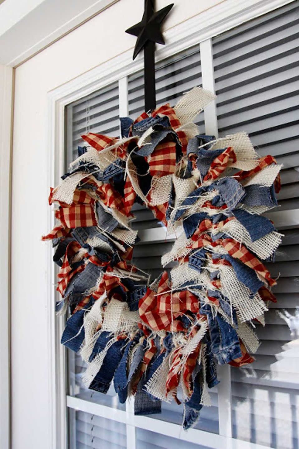 Patriotic Rag Wreath