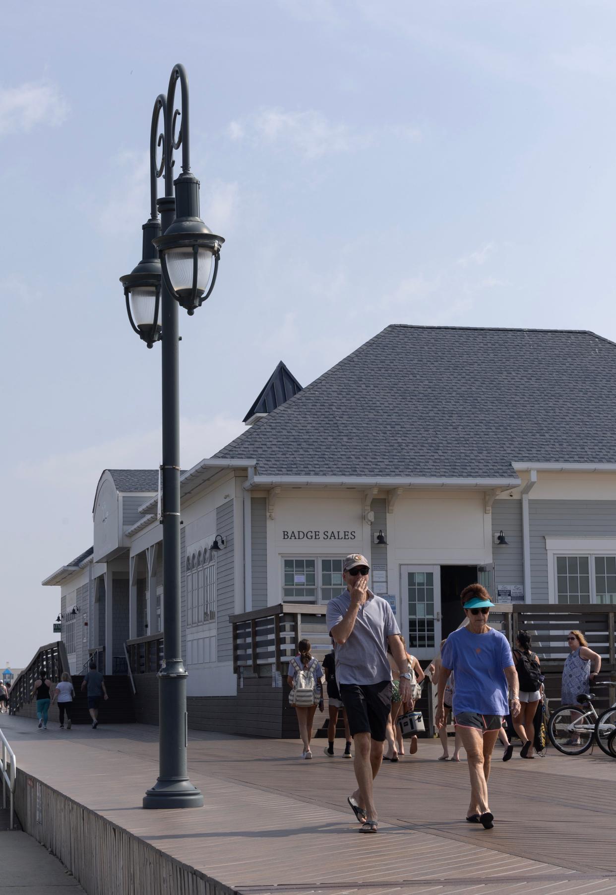 Belmar is at "war" with Verizon, according to the mayor, over Verizon's attempt to put 20 40-foot tall cell poles or towers along Ocean Avenue up against the boardwalk. They will be interspersed among the decorative lights now on the boardwalk.
