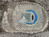 Chicago artist Jim Bachor creates four pandemic-themed pothole mosaics on the city's North Side