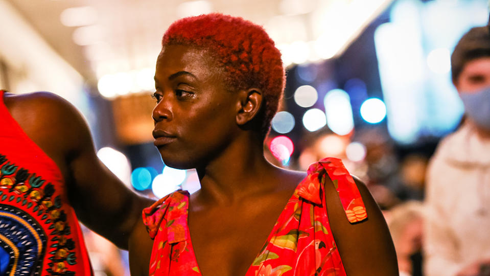 Antoinette Chinonye Nwandu appears at the ‘Pass Over’ post-show block party in New York - Credit: Courtesy of Lexie Moreland