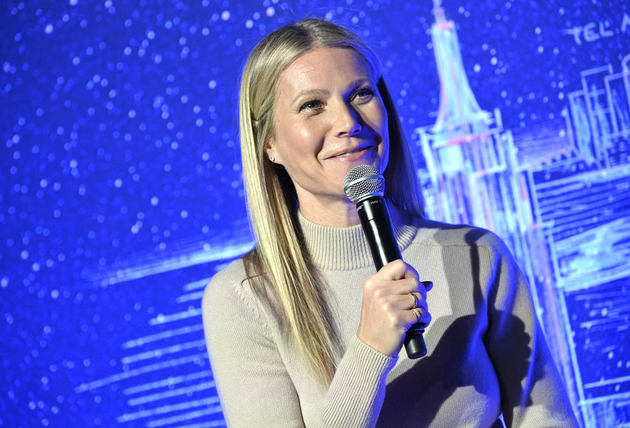 NEW YORK, NEW YORK - FEBRUARY 03: Gwyneth Paltrow hosts a panel discussion at the JVP International Cyber Center grand opening on February 03, 2020 in New York City. (Photo by Gary Gershoff/Getty Images)