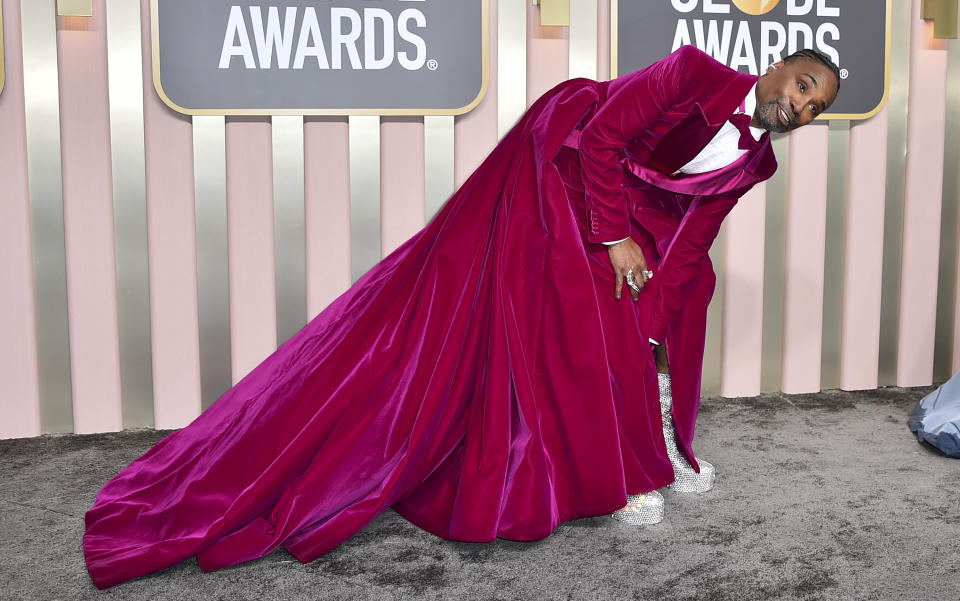 Billy Porter arrives at the 80th annual Golden Globe Awards at the Beverly Hilton Hotel on Tuesday, Jan. 10, 2023, in Beverly Hills, Calif. (Photo by Jordan Strauss/Invision/AP)