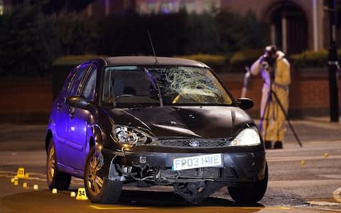 A black Ford Focus was found abandoned a short distance away - Credit: Getty Images 