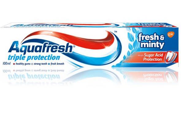 Aquafresh toothpaste.