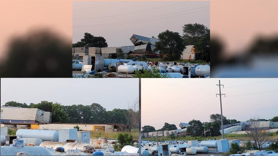 <div>The aftermath of a train derailment in Big Lake (Photos courtesy of Jennifer4FPM)</div>