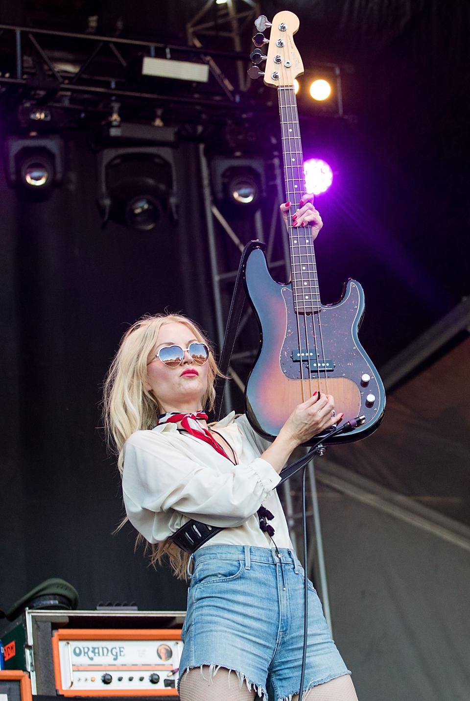 Jennie Vee performing with  Eagles of Death Metal at the Austin City Limits Music Festival. (Photo: Rick Kern/WireImage)