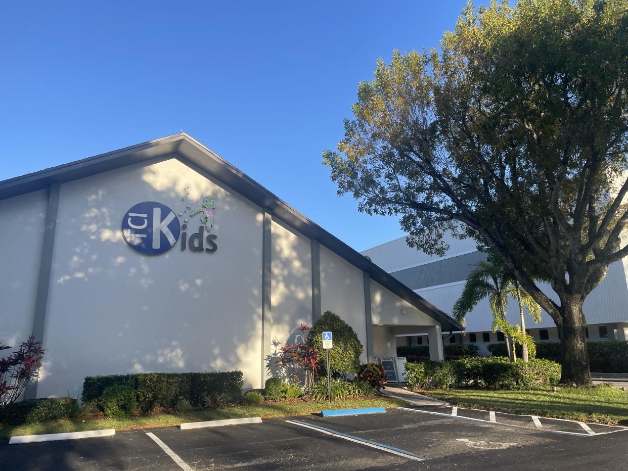 The front of Trinity Christian Academy, located on Military Trail west of Boynton Beach. The school's leadership has come under fire after they canceled Autism Awareness Week events.