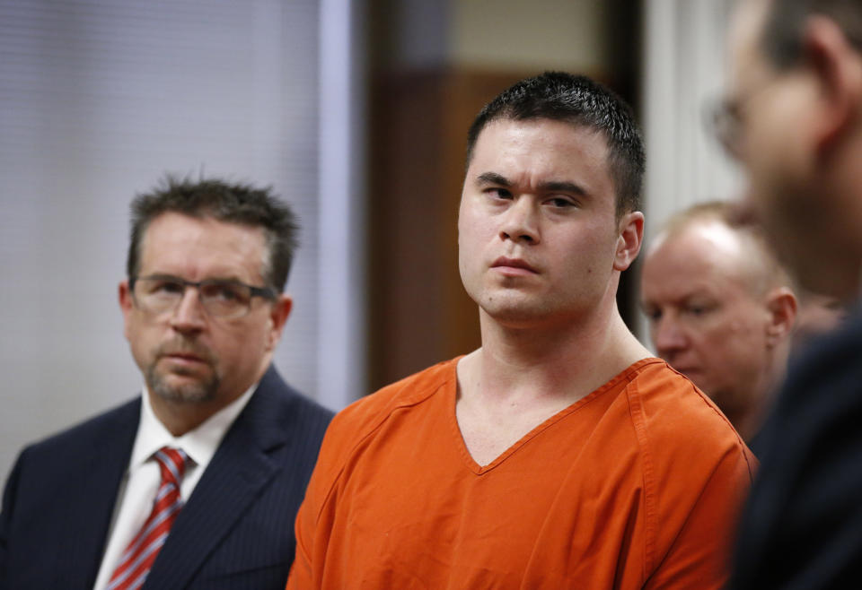 Former Oklahoma City police officer Daniel Holtzclaw as his sentence is read in Oklahoma City on Jan. 21, 2016. Holtzclaw was convicted of raping four women and sexually assaulting several others while he was on duty. (Photo: REUTERS/Sue Ogrocki)