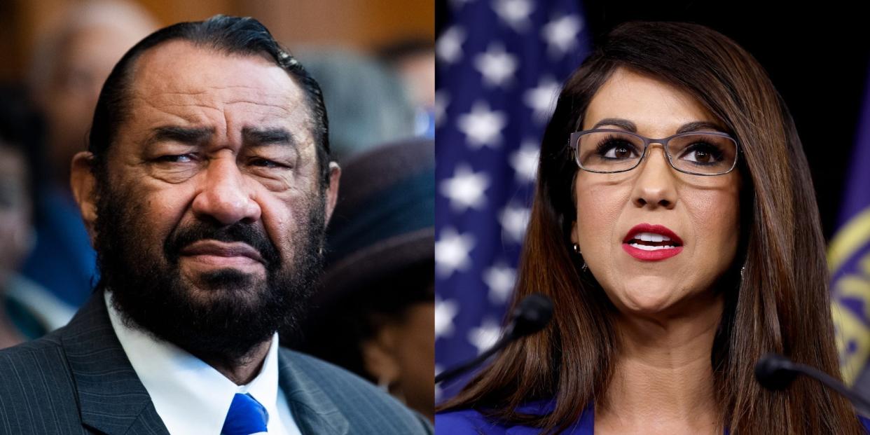 Democratic Rep. Al Green of Texas and Republican Rep. Lauren Boebert of Colorado.