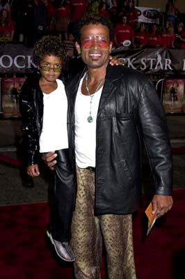 Mario Van Peebles with his son Mandela at the Westwood premiere of Warner Brothers' Rock Star