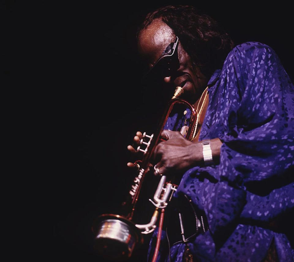 Miles Davis. <a href="https://www.gettyimages.com/detail/news-photo/american-jazz-trumpeter-and-composer-miles-davis-performs-news-photo/96983263?adppopup=true" rel="nofollow noopener" target="_blank" data-ylk="slk:David Redfern/Redferns via Getty Images;elm:context_link;itc:0;sec:content-canvas" class="link ">David Redfern/Redferns via Getty Images</a>