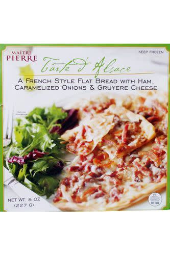 Tarte D’Alace Trader Joe’s has the best frozen options out there, especially when it comes to apps, and this cheesy flatbread is no exception.