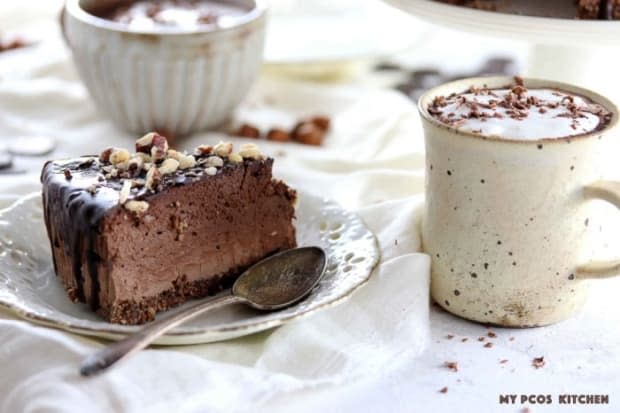 <p><a href="https://www.mypcoskitchen.com/keto-triple-chocolate-cheesecake/" rel="nofollow noopener" target="_blank" data-ylk="slk:My PCOS Kitchen;elm:context_link;itc:0;sec:content-canvas" class="link ">My PCOS Kitchen</a></p>