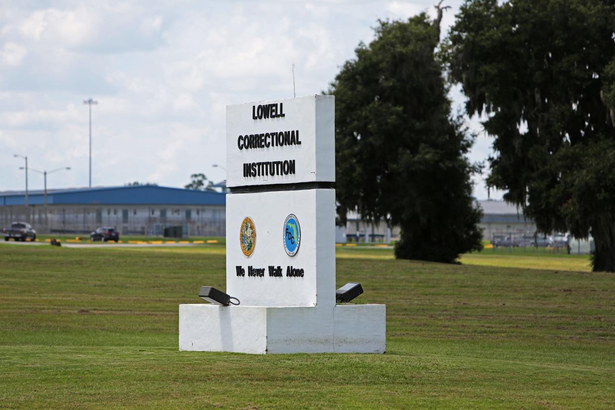 The main entrance of Lowell Correctional Institution on Aug. 19, 2018. The U.S. Department of Justice held a community meeting regarding the Lowell Correctional Institution at the Marion Baptist Association in Ocala and invited former inmates and their families and friends to attend and speak to representatives.