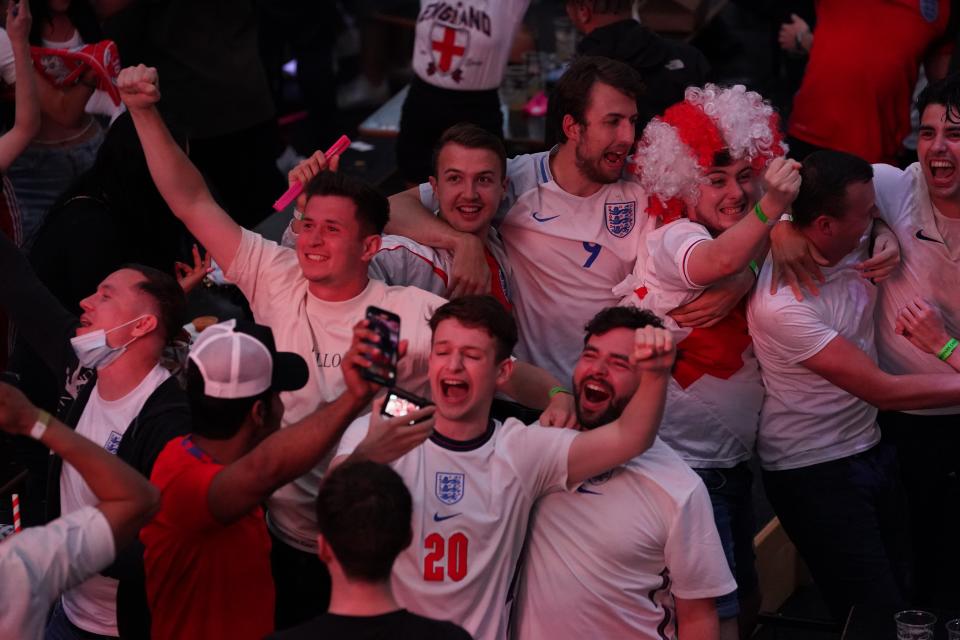 Fans watching Ukraine v England (PA Wire)