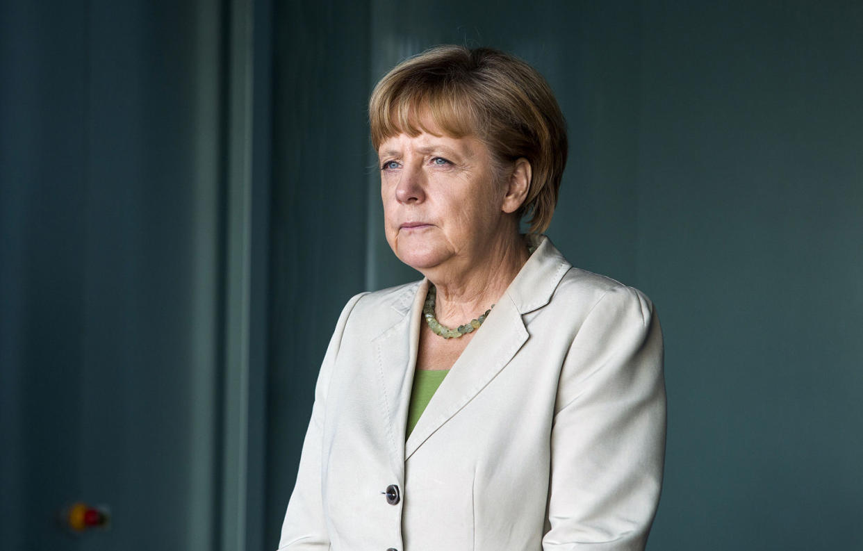 German Chancellor Angela Merkel at the German government Balkan conference. (Jochen Zick / Getty Images)