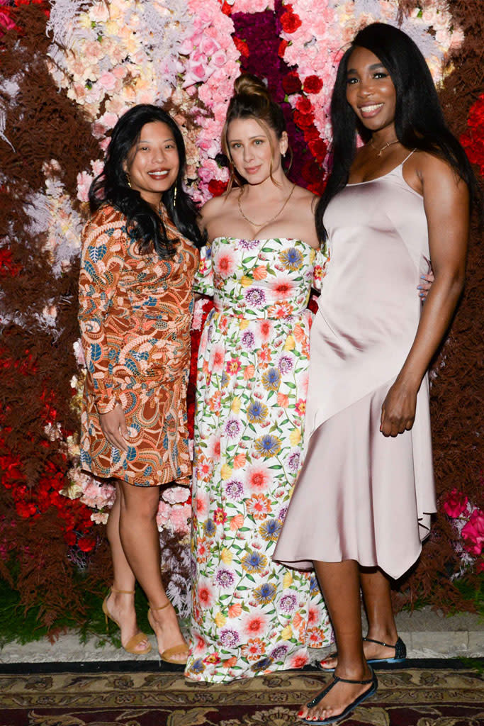 (L-R): Joanne Hsieh, Lauren Bosworth and Venus Williams at International Women’s Month party hosted by Lauren Bosworth and Love Wellness. - Credit: Cara Friedman/BFA.com