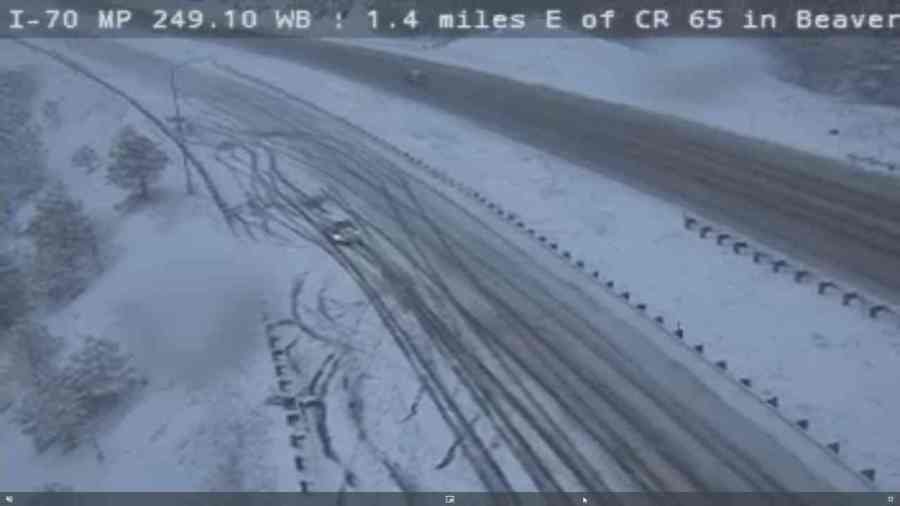 As of 7:10 p.m. Sunday, westbound Interstate 70 was closed between Exit 251: US 40; El Rancho and Exit 248: Beaver Brook/Floyd Hill. (Colorado Department of Transportation)