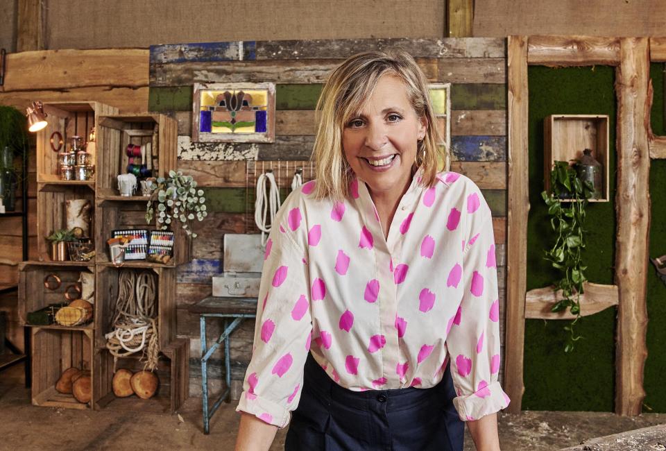 Mel Giedroyc hosts the crafts challenge. (Channel 4)