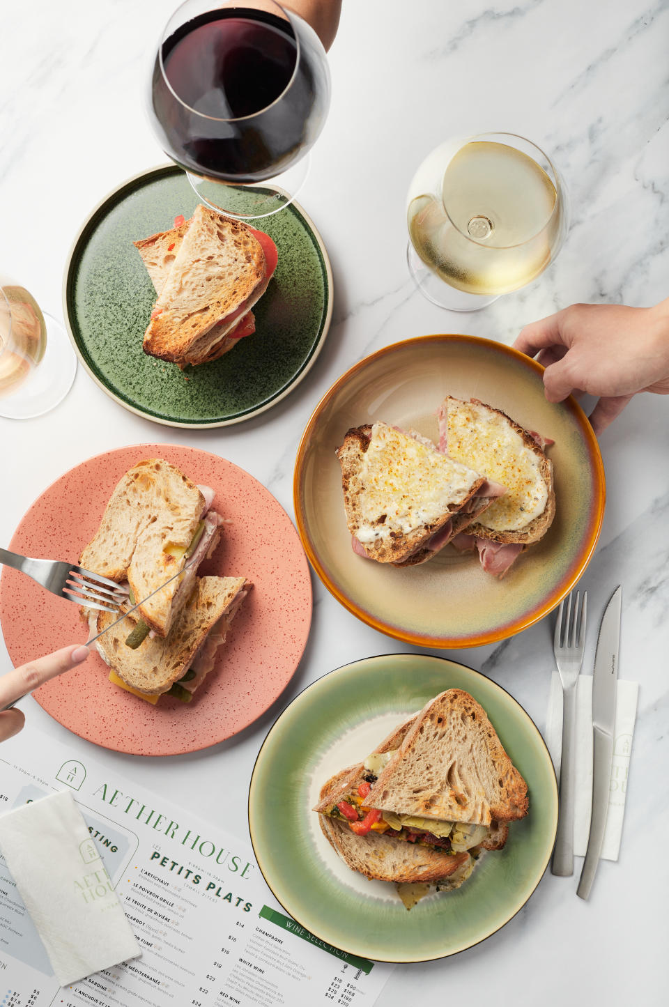 Sandwiches and wine, anyone? (Photo: Aether House)