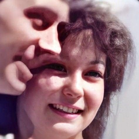 A photograph of a couple on their wedding day in 1987, as discovered by Stephanie Yau and James Black.