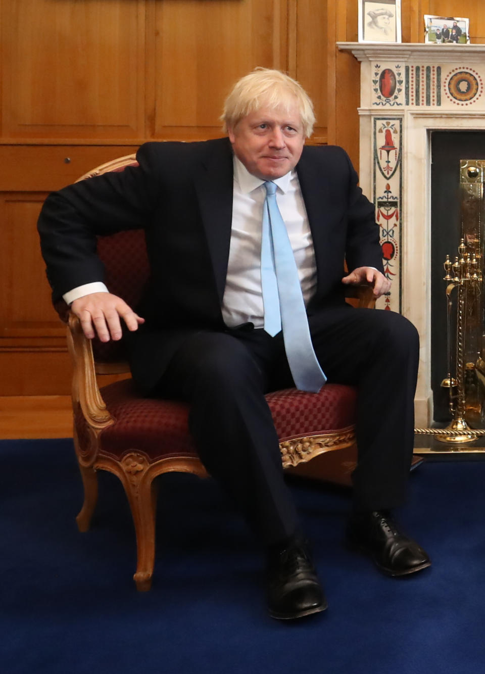 Prime Minister Boris Johnson meets Taoiseach Leo Varadkar in Government Buildings during his visit to Dublin.